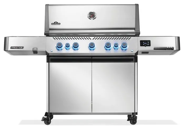 Газовый гриль Napoleon Prestige P 665 Connected с боковой конфоркой Sizzle Zone и вертилем (69632) нерж сталь P665VXRSIBPSS-RC