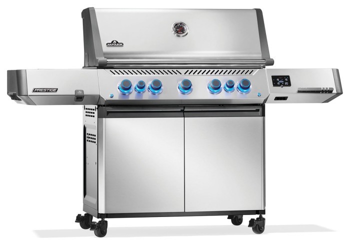 Газовый гриль Napoleon Prestige P 665 Connected с боковой конфоркой Sizzle Zone и вертилем (69632) нерж сталь P665VXRSIBPSS-RC