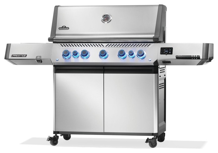 Газовый гриль Napoleon Prestige P 665 Connected с боковой конфоркой Sizzle Zone и вертилем (69632) нерж сталь P665VXRSIBPSS-RC
