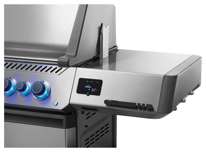 Газовый гриль Napoleon Prestige P 665 Connected с боковой конфоркой Sizzle Zone и вертилем (69632) нерж сталь P665VXRSIBPSS-RC