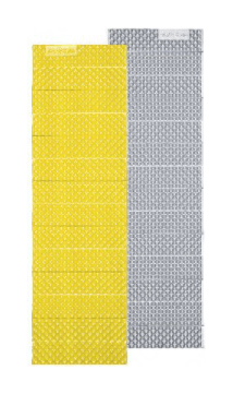 Килимок туристичний складаний одномісний IXPE Naturehike Thickened NH20FCD07 кемпінговий з алюмінієвою плівкою, 187x56x2,5 см, жовтий, укр, укр