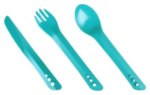 Lifeventure вилка, ложка, нож Ellipse Cutlery teal