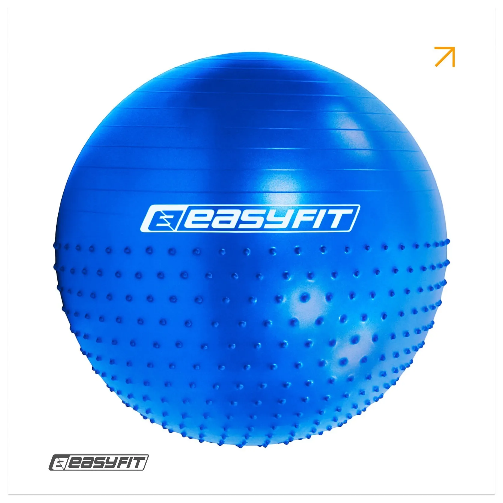 Фітбол 65 см EasyFit Hybrid синій (фітбол напівмасажний) (EFIT_EF-3011-BL)