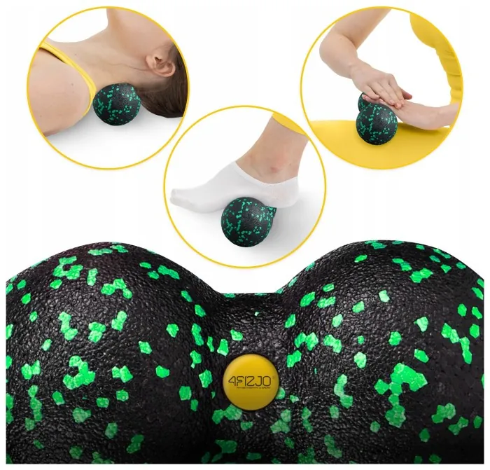 Массажный мяч двойной 4FIZJO EPP DuoBall 08 Black/Green (P-5907222931295)