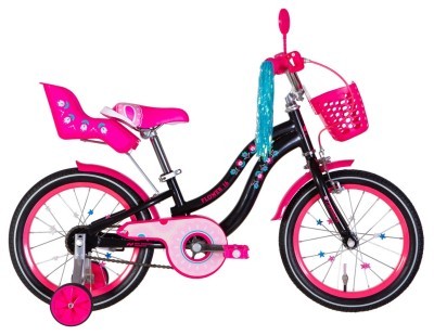 Велосипед ST 16" Formula Kid FLOWER PREMIUM BH рама-8,5" черный с розовым 2026