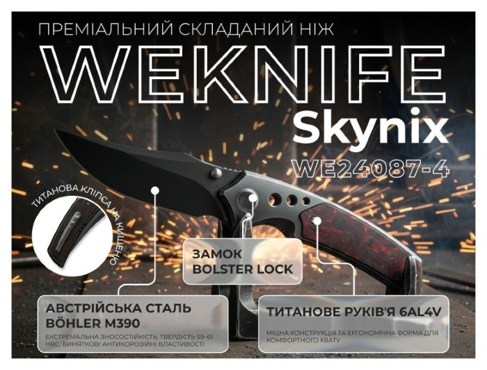 Ніж Weknife Skynix WE24087-4, укр, укр