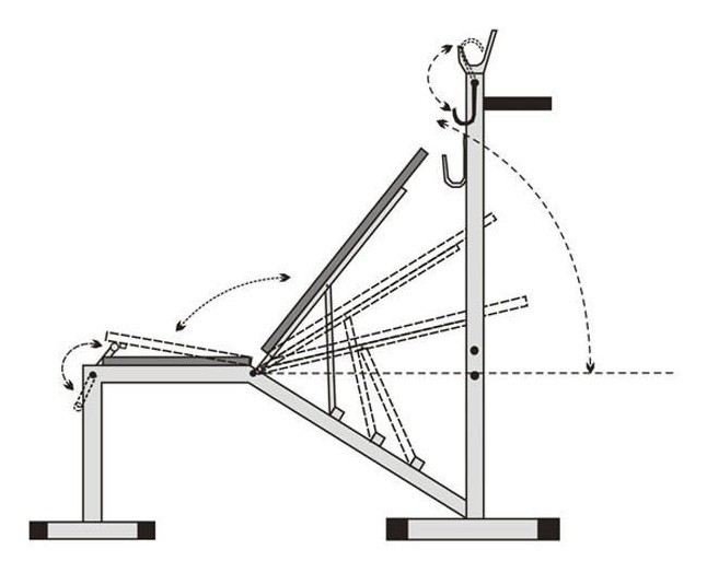 Скамейка атлетическая RN-Sport top, черная