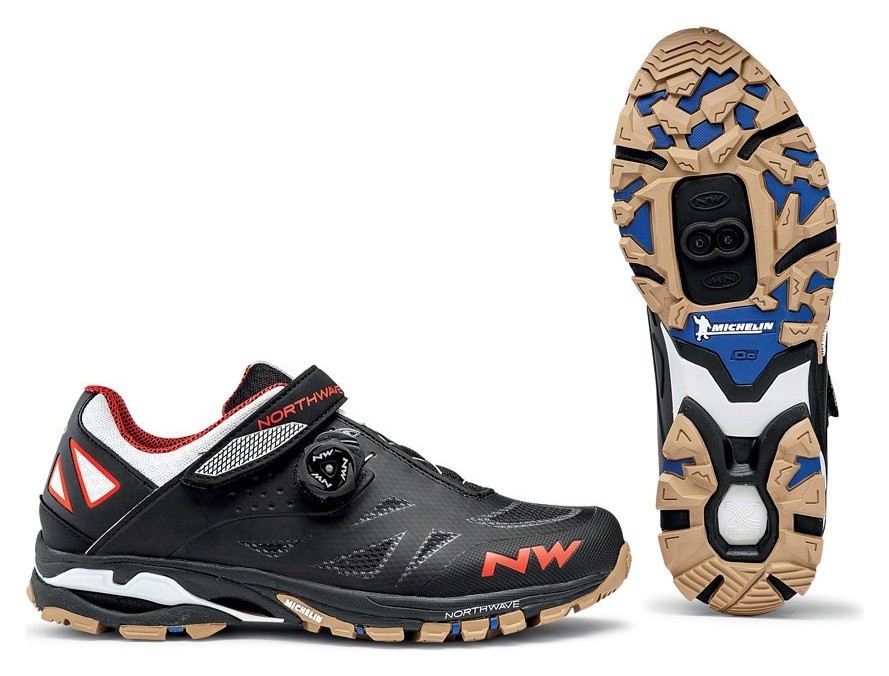 Туфлі велосипедні Northwave SPIDER PLUS 2 M 41 (8.5US) Black/off white/orange (80153008) O, укр, укр