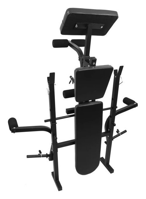 Скамейка с тренажерами + набор силовой на 90 кг.