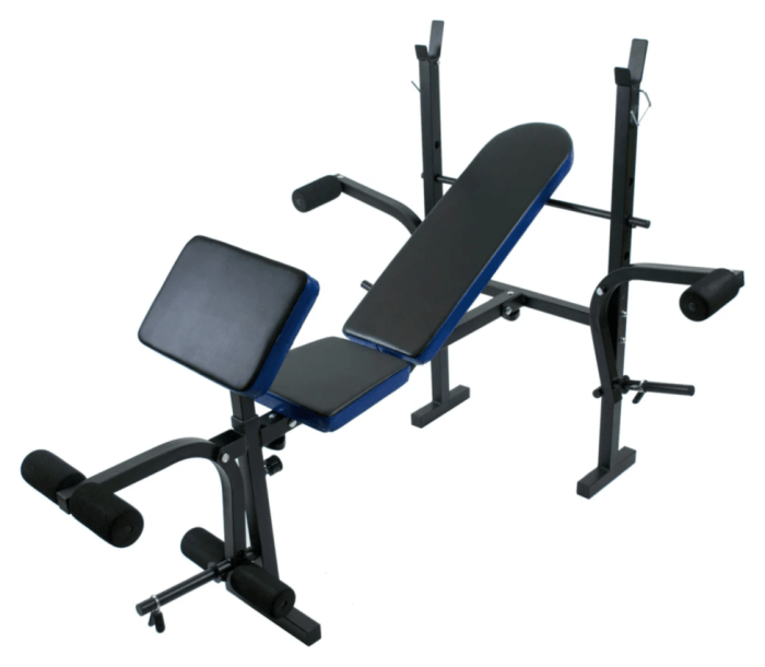 Скамейка с тренажерами + набор силовой на 90 кг.