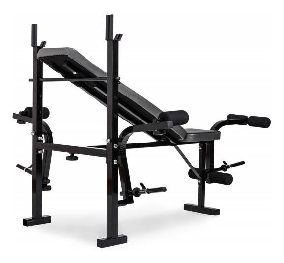 Скамейка с тренажерами + набор силовой на 90 кг.