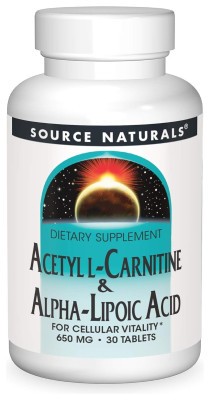Acetyl L-Carnitine &amp; Alpha-Lipoic Acid 650 mg - 30 tabs