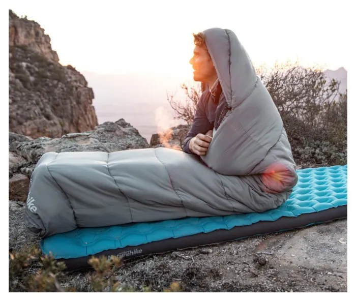 Спальный мешок с капюшоном Naturehike MS300 CNK2350WS023 левый серый