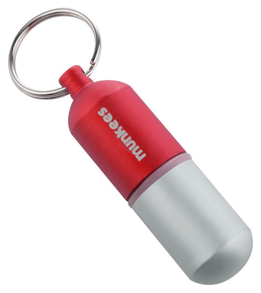 Munkees 3626 брелок Водонепроницаемая капсула средний красный