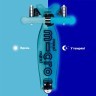 Самокат MICRO серии "Maxi Deluxe Glow LED" – СИНИЙ ХРУСТАЛЬ (до 50 kg, 3-х колесный, свет) Фото - 6