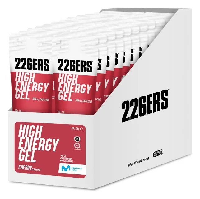 Гель 226ERS High Energy 50г углеводов 160мг кофеина вишня 76г 24шт/уп 1824г