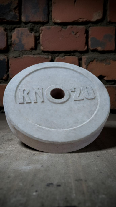 Диск RN Mramor 20 кг - 52 мм, на олимпийский гриф, некрашеный