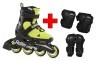 Комплект роликові ковзани Rollerblade Microblade SE Neon Yellow Black + захист, укр