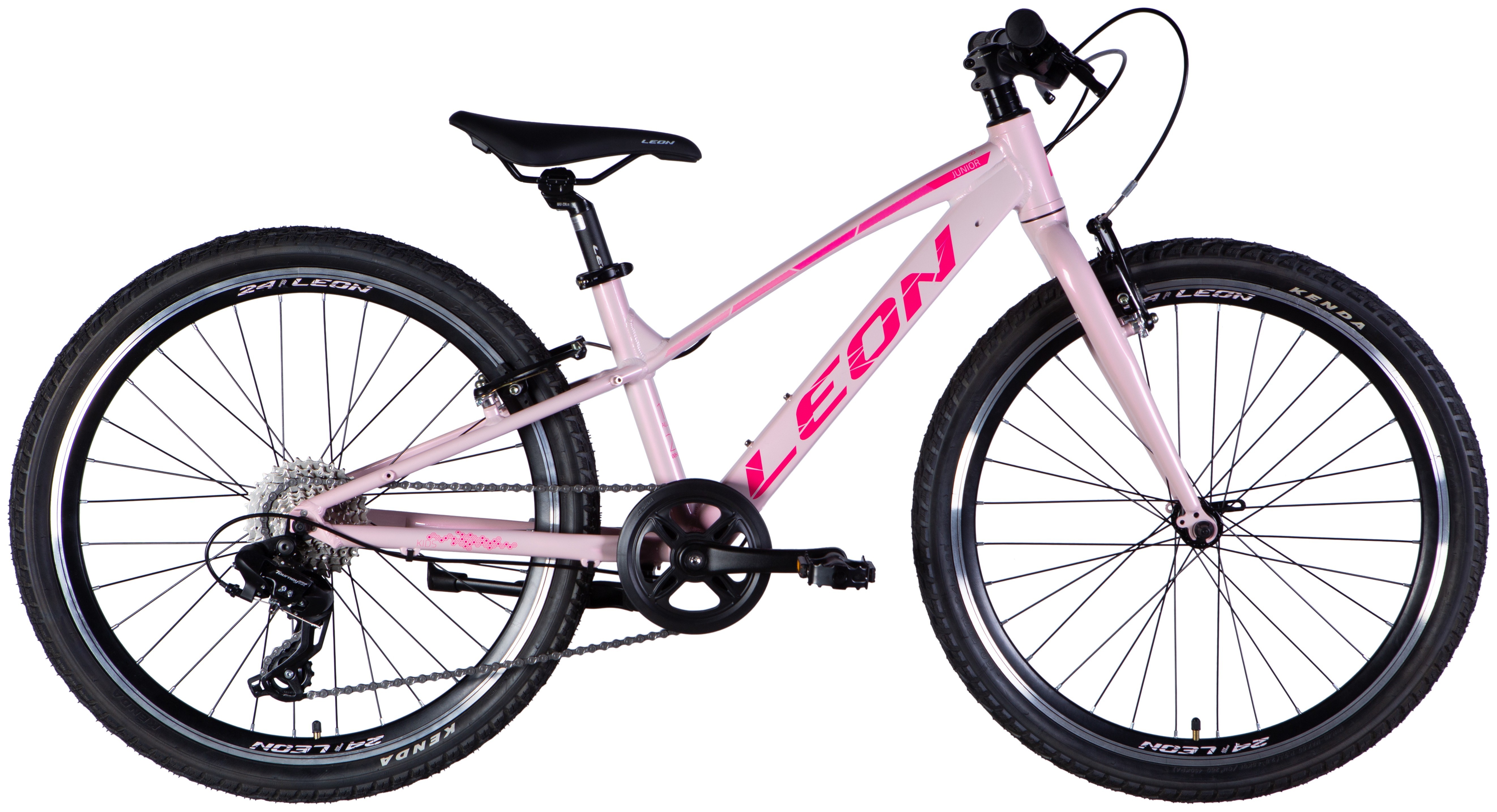 Велосипед AL 24" Leon JUNIOR Vbr CS рама-12" рожевий з малиновим 2025, укр, укр