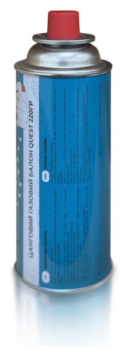 Газовый баллон цанговый бутановый Quest, 220гр
