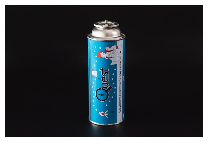 Газовый баллон цанговый бутановый Quest, 220гр