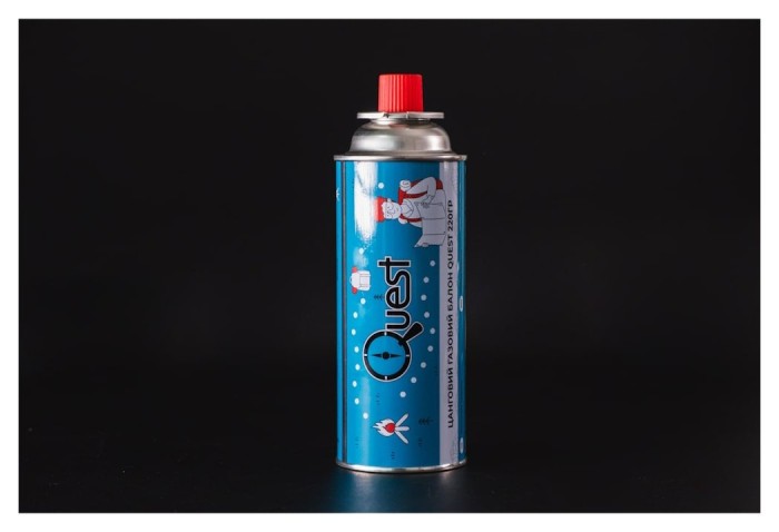 Газовый баллон цанговый бутановый Quest, 220гр