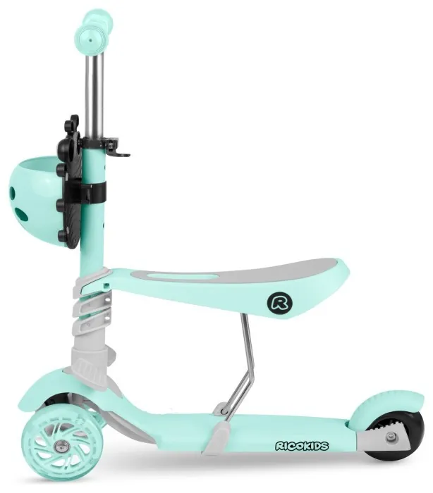 Дитячий самокат триколісний Ricokids Buggy м'ятний