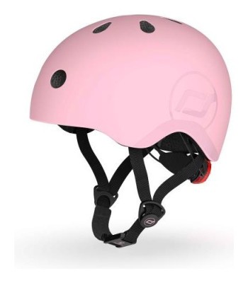 Шолом захисний дитячий Scoot and Ride, пастельно-рожевий, з ліхтариком, 51-53см