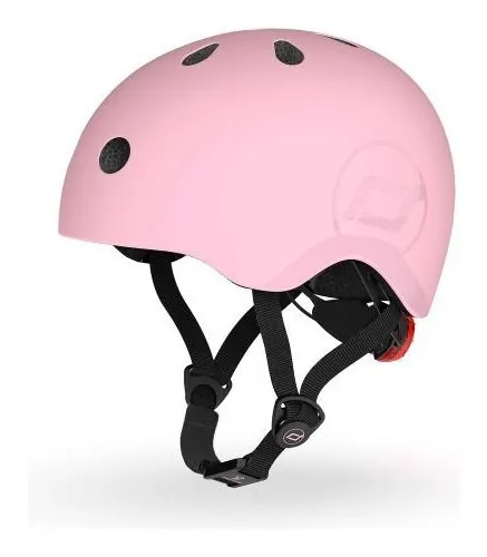 Шолом захисний дитячий Scoot and Ride, пастельно-рожевий, з ліхтариком, 51-53см (DWT_SR-190605-ROSE)