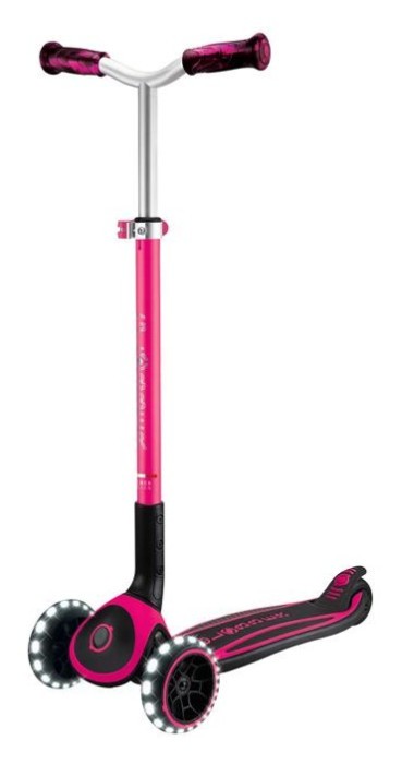 Самокат GLOBBER серії ACE фуксія, колеса з підсвіткою, до 100кг, 3+, 3 колеса, укр, укр