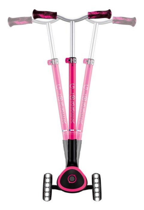 Самокат GLOBBER серії ACE фуксія, колеса з підсвіткою, до 100кг, 3+, 3 колеса