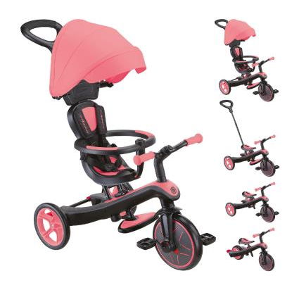 Велосипед дитячий GLOBBER серії EXPLORER TRIKE 4в1, рожевий, до 20кг, 3 колеса