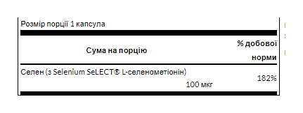 Selenium 100mcg - 200 caps
