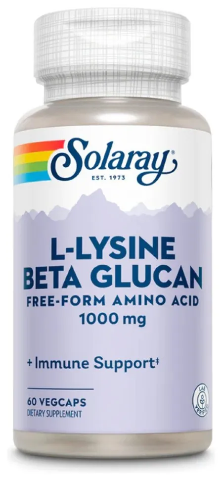L-Lysine with Beta Glucan 1000mg - 60 vcaps