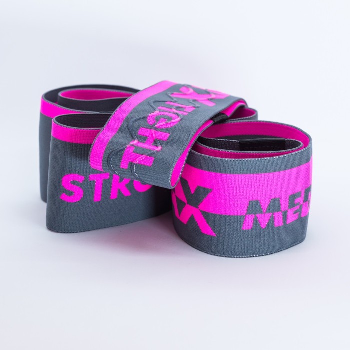 Набір тканинних резинок для фітнесу та спорту MadMax MFA-305 Hiploop set 3 pcs. Grey/Pink