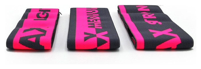 Набір тканинних резинок для фітнесу та спорту MadMax MFA-305 Hiploop set 3 pcs. Grey/Pink