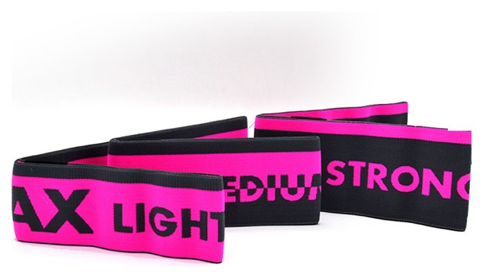 Набір тканинних резинок для фітнесу та спорту MadMax MFA-305 Hiploop set 3 pcs. Grey/Pink