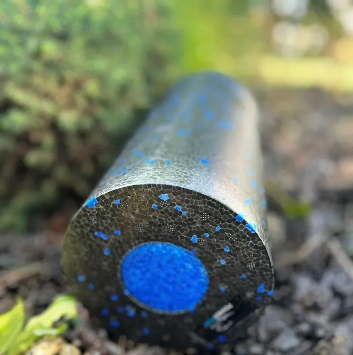 Массажный ролик (роллер) гладкий PowerPlay PP-4348 2 in 1 EPP Foam Roller Черно/Синий (33x14см.)