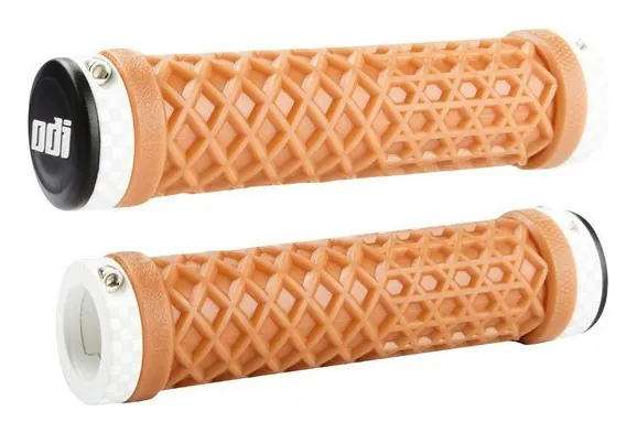 Гріпси ODI Vans® Lock-On Grips, обмежена серія, гумові з білими затискачами у клітинку (OBOD_D30VNGR-W)