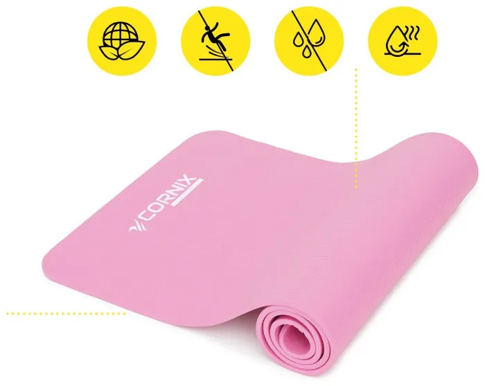 Коврик спортивный Cornix NBR 183 x 61 x 1 cм для йоги и фитнеса XR-0010 Pink
