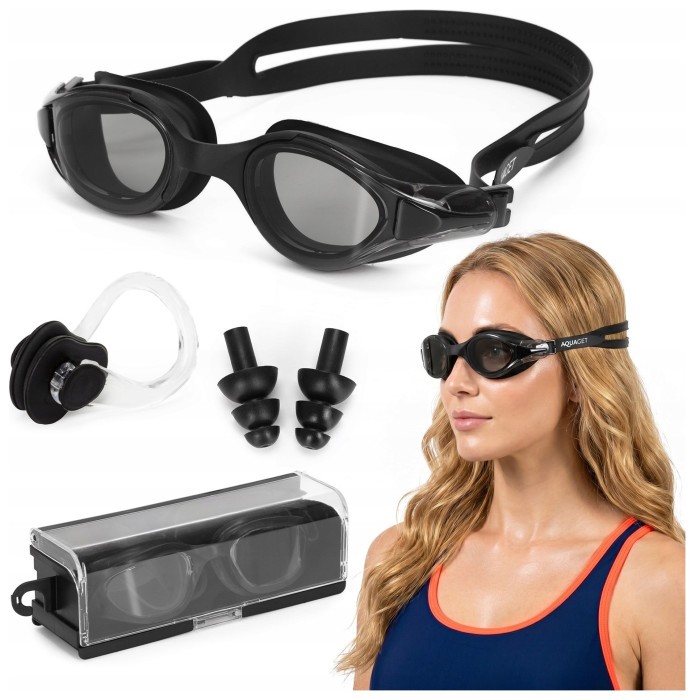 Окуляри для плавання Aquaget AQ0010 Black