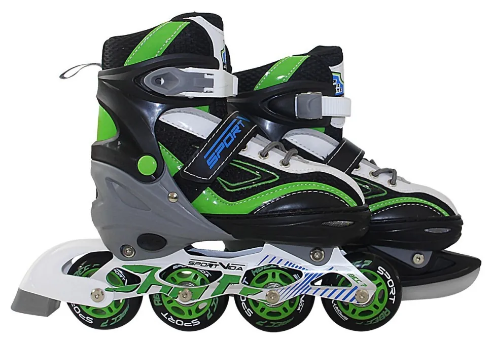 Роликові ковзани SportVida 4 в 1 SV-LG0034 Size 31-34 Black/Green/White (LFSV-LG0034)