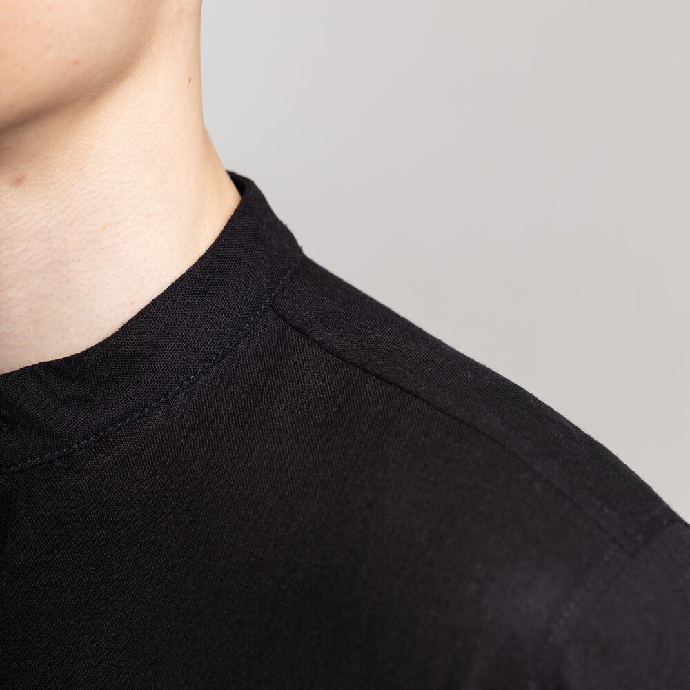 Чоловіча сорочка з коротким рукавом чорна Pobedov Molodist'