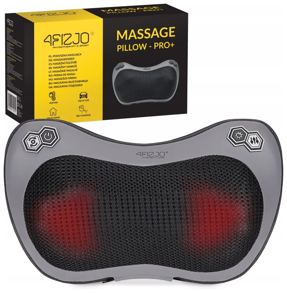 Подушка-масажер 4FIZJO Shiatsu Pro+ Black (P-5907739319159) (LFP-5907739319159)