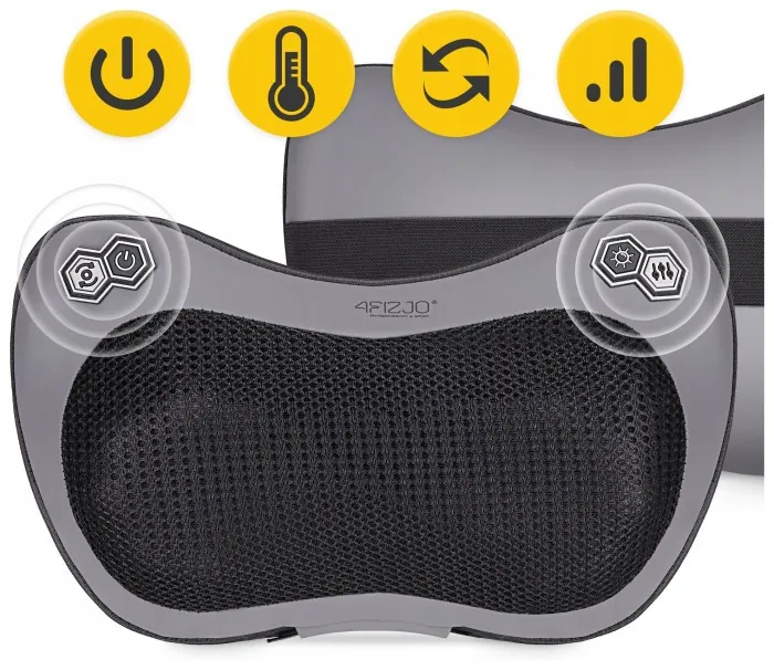 Подушка-массажер 4FIZJO Shiatsu Pro+ Black (P-5907739319159)