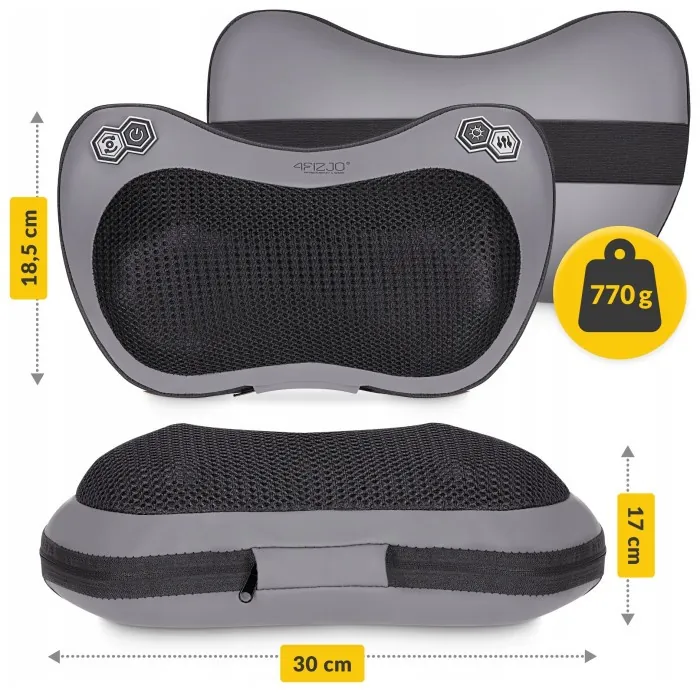Подушка-массажер 4FIZJO Shiatsu Pro+ Black (P-5907739319159)