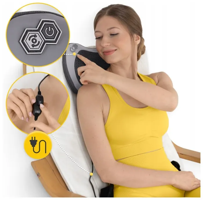 Подушка-массажер 4FIZJO Shiatsu Pro+ Black (P-5907739319159)