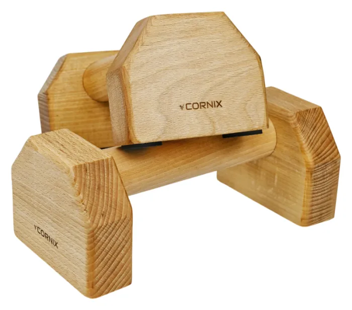 Упори для віджимань (паралетси) Cornix 25 см дерев'яні XR-0493