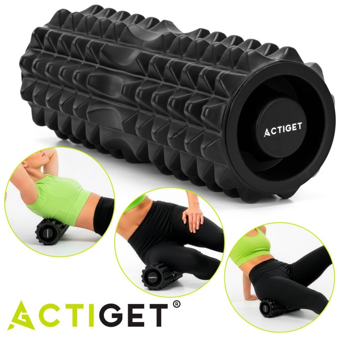 Масажний ролик Actiget EVA 33 x 13 см (валик, роллер) ACT0099 Black