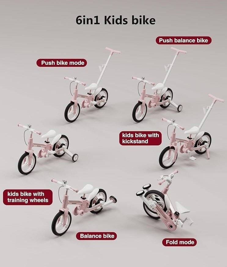 Велосипед трансформер 6in1 Strider pink